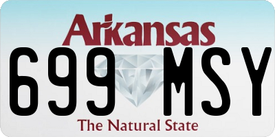 AR license plate 699MSY