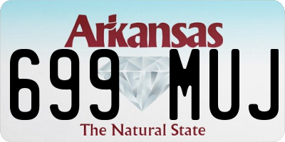 AR license plate 699MUJ