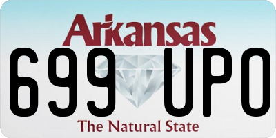 AR license plate 699UPO