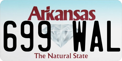 AR license plate 699WAL
