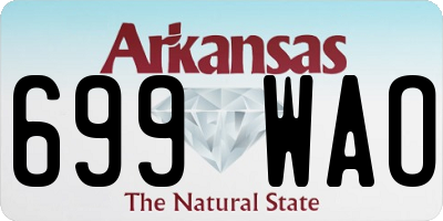AR license plate 699WAO