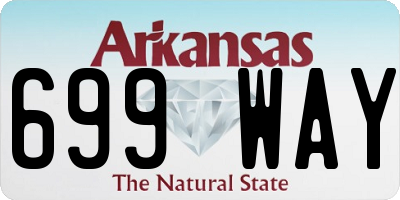AR license plate 699WAY