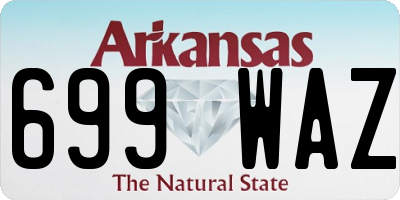 AR license plate 699WAZ