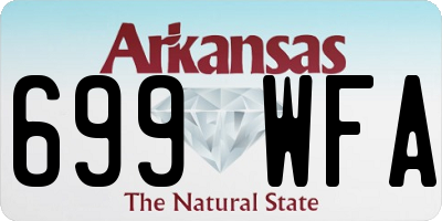 AR license plate 699WFA