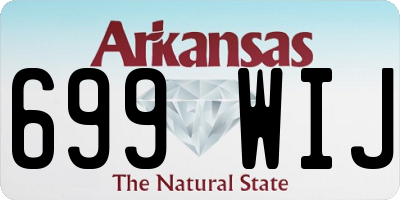 AR license plate 699WIJ