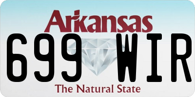 AR license plate 699WIR