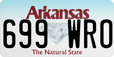 AR license plate 699WRO