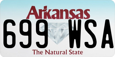 AR license plate 699WSA