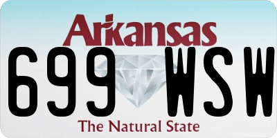 AR license plate 699WSW