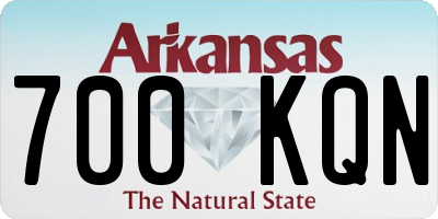 AR license plate 700KQN