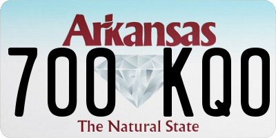 AR license plate 700KQO