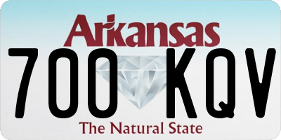 AR license plate 700KQV