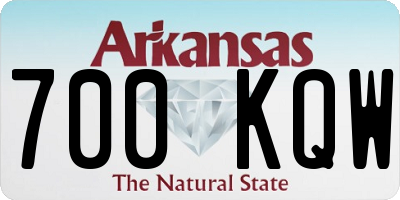 AR license plate 700KQW