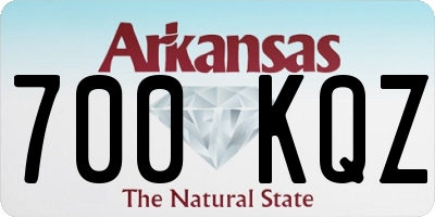 AR license plate 700KQZ