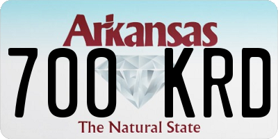AR license plate 700KRD