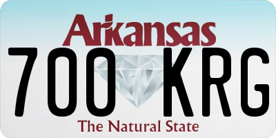AR license plate 700KRG