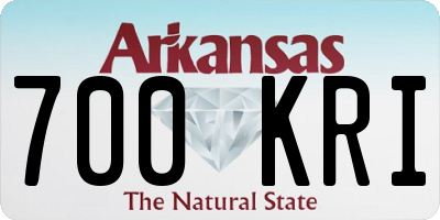 AR license plate 700KRI