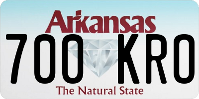AR license plate 700KRO