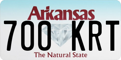 AR license plate 700KRT