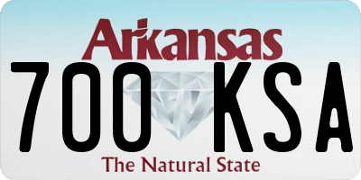 AR license plate 700KSA