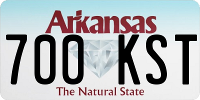 AR license plate 700KST