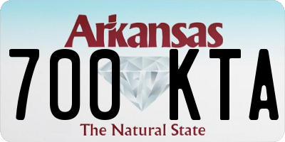 AR license plate 700KTA