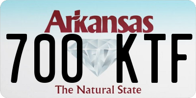 AR license plate 700KTF