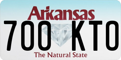 AR license plate 700KTO