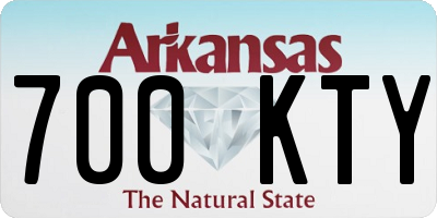 AR license plate 700KTY