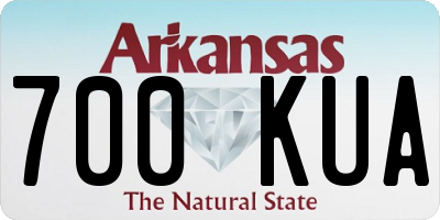 AR license plate 700KUA