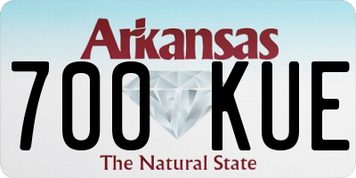 AR license plate 700KUE