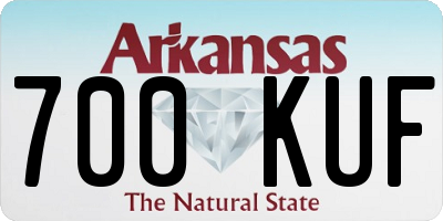 AR license plate 700KUF