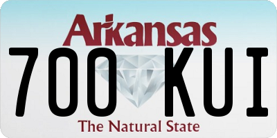 AR license plate 700KUI