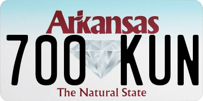 AR license plate 700KUN