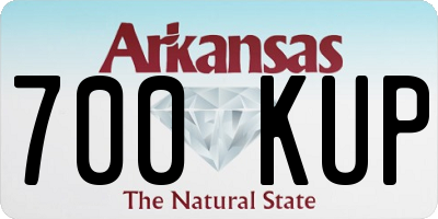 AR license plate 700KUP
