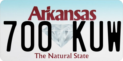 AR license plate 700KUW