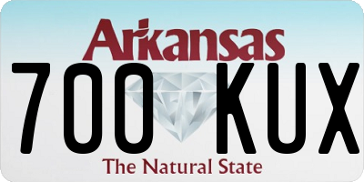 AR license plate 700KUX