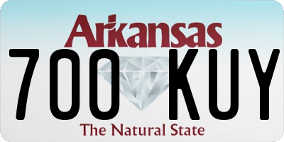 AR license plate 700KUY