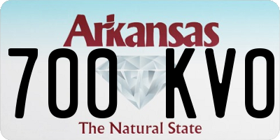 AR license plate 700KVO