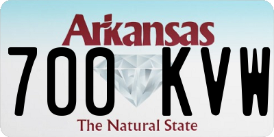 AR license plate 700KVW