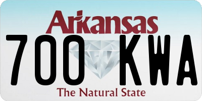 AR license plate 700KWA
