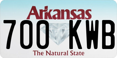 AR license plate 700KWB