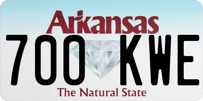AR license plate 700KWE