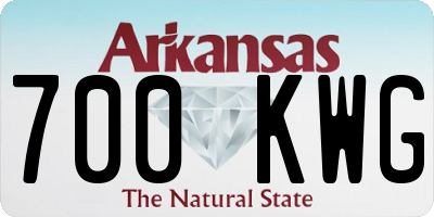 AR license plate 700KWG