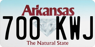 AR license plate 700KWJ