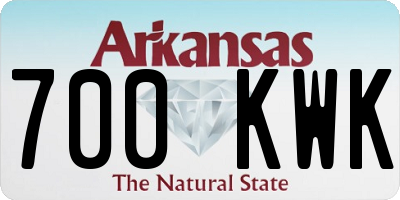 AR license plate 700KWK