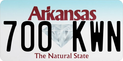 AR license plate 700KWN