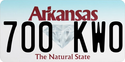 AR license plate 700KWO