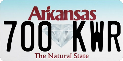 AR license plate 700KWR