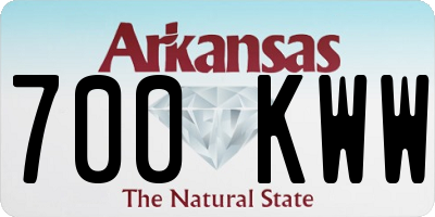 AR license plate 700KWW